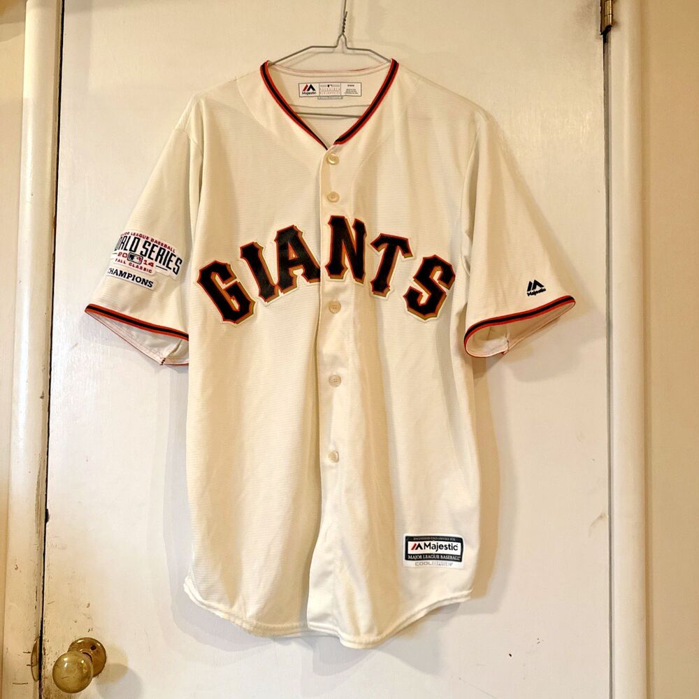San Francisco SF Giants 2014 World Series Champions Cream Jersey MLB Men's Med